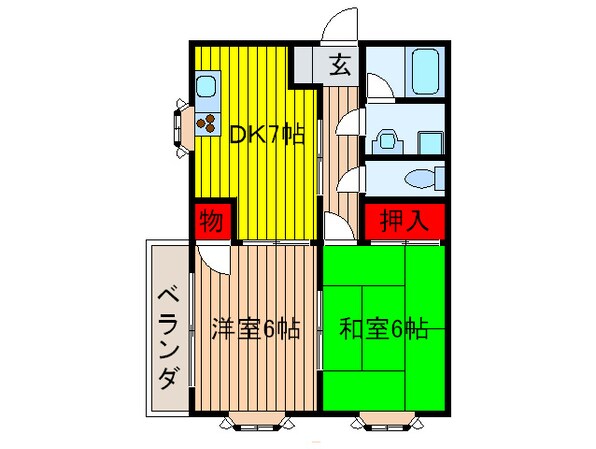 ハイバレ－マンションの物件間取画像